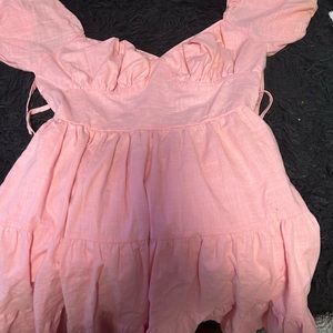Pink Mini dress with skirt